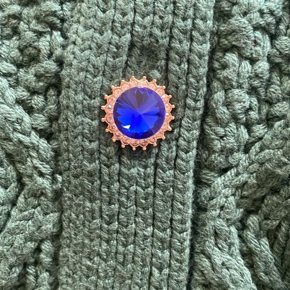 Sinclair Global Cableknit Cardigan Hunter Green Size Small - Picture 4 of 7